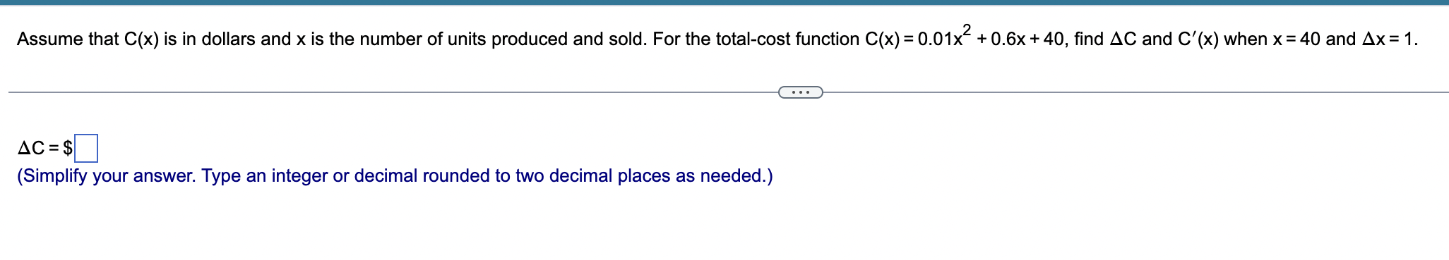 Solved Assume that C(x) is in dollars and x is the number of | Chegg.com