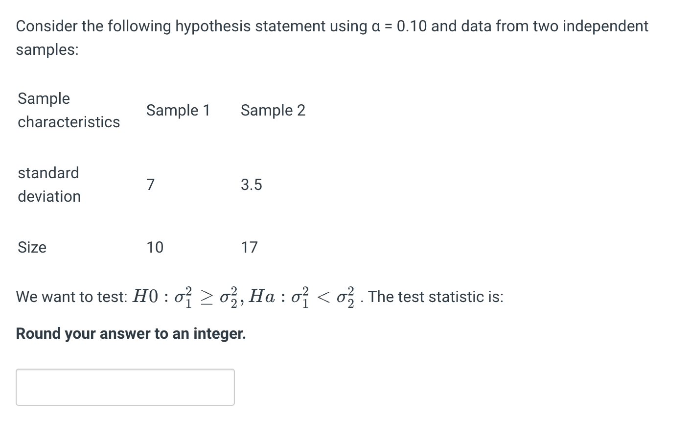 Solved Consider the following hypothesis statement using | Chegg.com