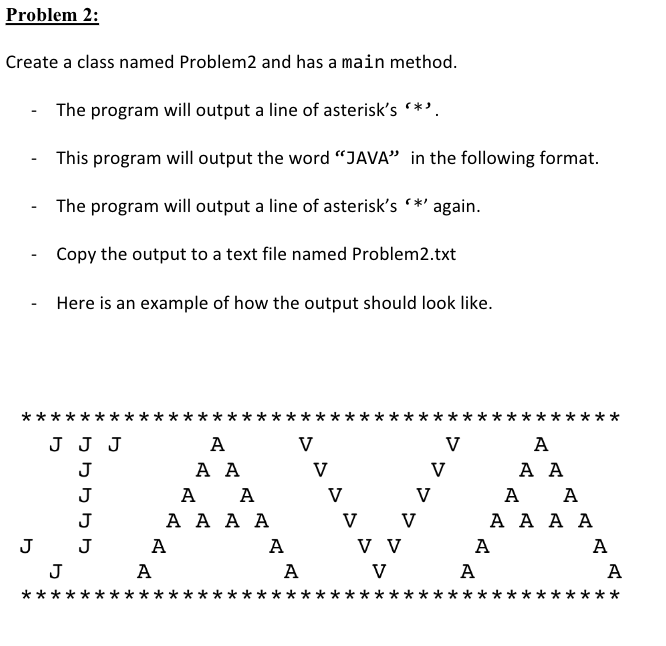 Solved Problem 2: Create A Class Named Problem2 And Has A | Chegg.com