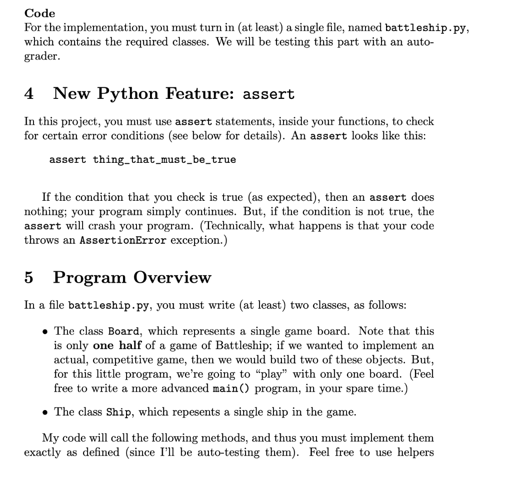 Solved 1 Background Battleship is a classic board game. Two | Chegg.com