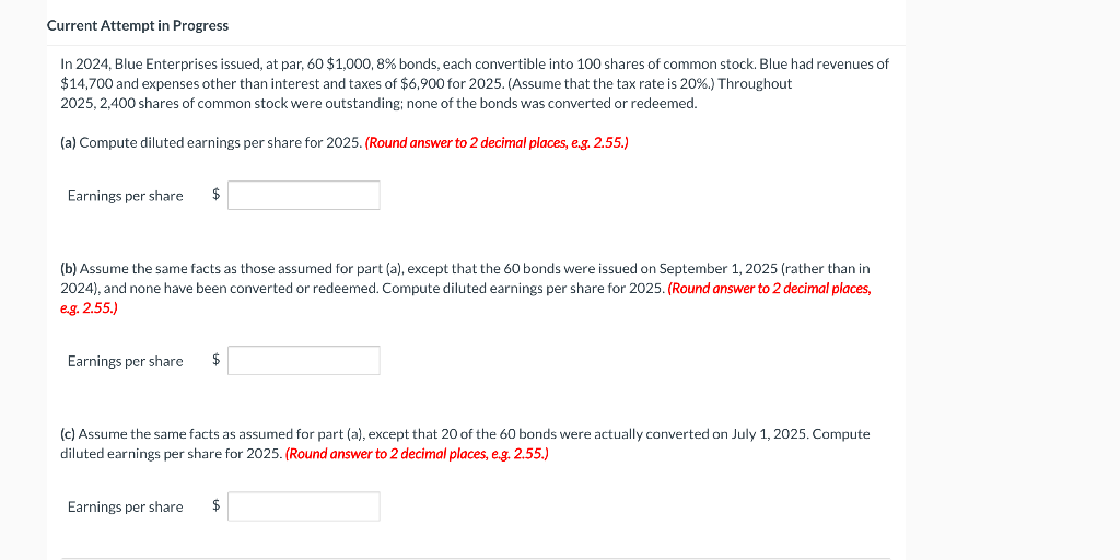 Solved In 2024 Blue Enterprises Issued At Par 60 1 000 8 Chegg Com   PhpJkYgLX