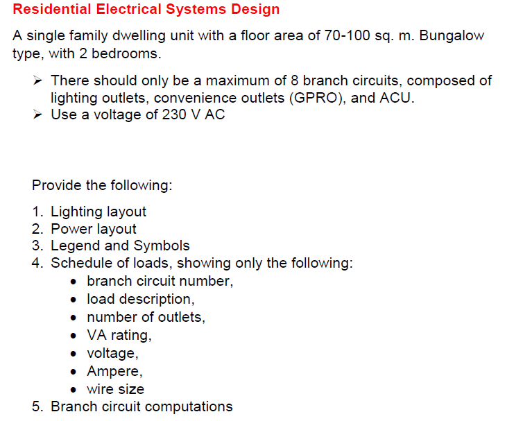 Solved Residential Electrical Systems Design A single family | Chegg.com