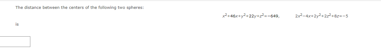 Solved The distance between the centers of the following two | Chegg.com