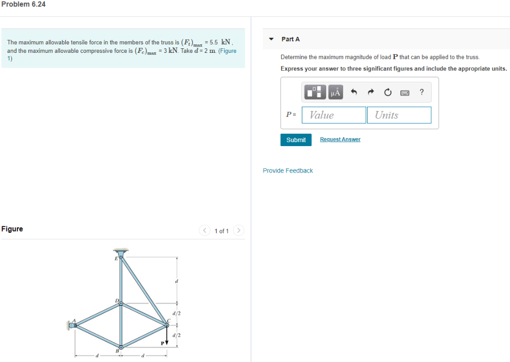 Solved Problem 6.24 The maximum allowable tensile force in | Chegg.com