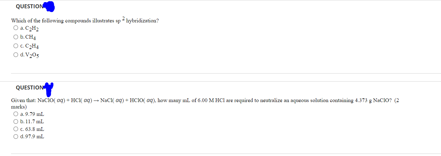 Solved QUESTION Which of the following compounds illustrates