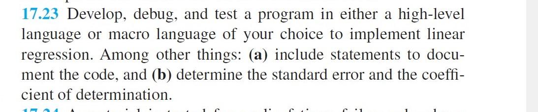 Solved 17.23 Develop, Debug, And Test A Program In Either A | Chegg.com