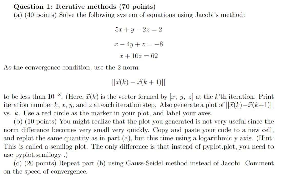 Solved This Question Is Meant To Be Solved Using Python. | Chegg.com