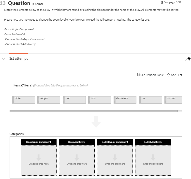 Solved 13 Question (a point) e See page 830 Match the | Chegg.com