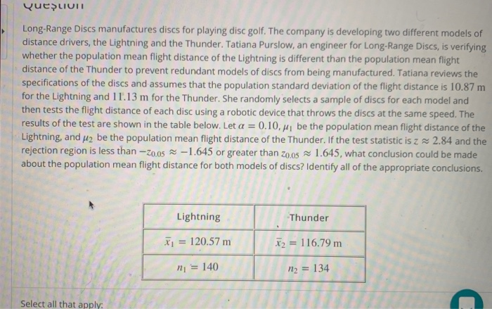 Solved Long-Range Discs manufactures discs for playing disc 