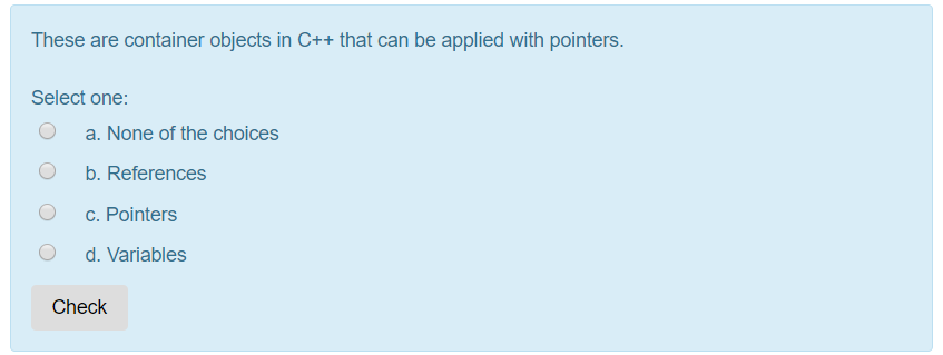 Solved What are container objects in C++ that can be applied | Chegg.com