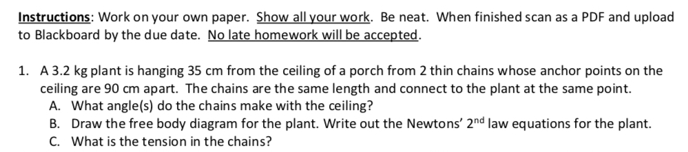 Solved Instructions: Work on your own paper. Show all your | Chegg.com