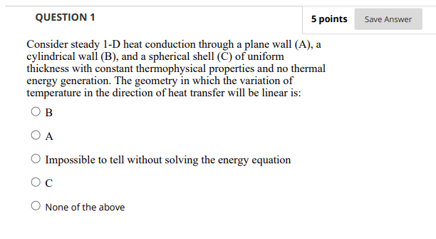 Solved Consider steady 1-D heat conduction through a plane | Chegg.com
