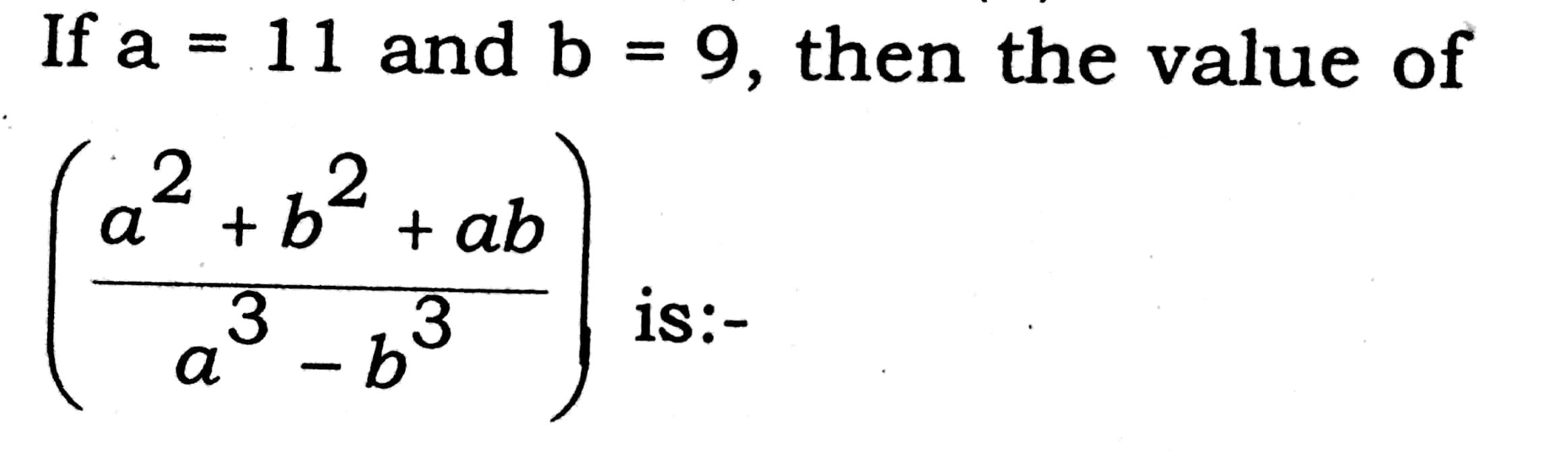 Solved If A 11 And B = 9, Then The Value Of 2 а B *32 + Ab 3 | Chegg.com