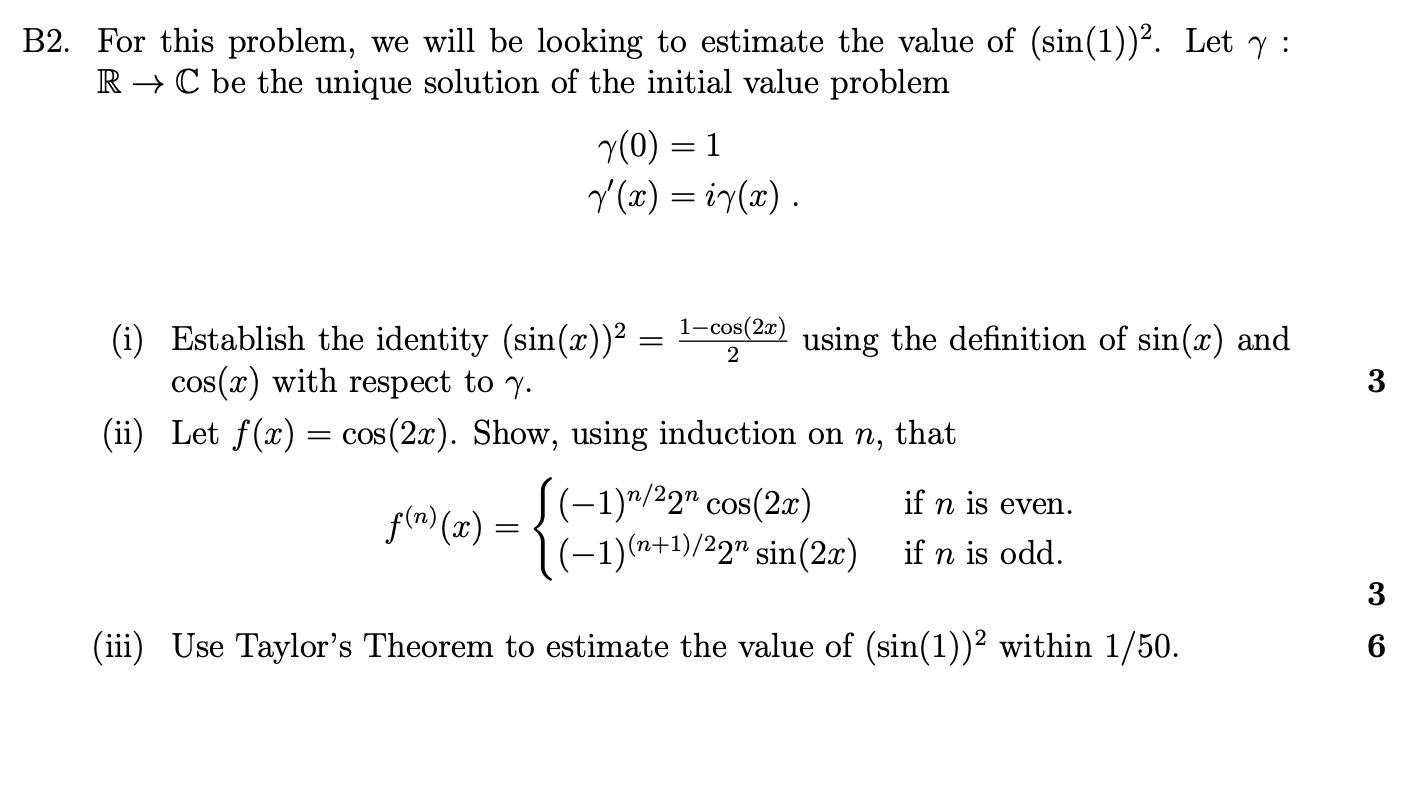 Solved B2. For This Problem, We Will Be Looking To Estimate | Chegg.com