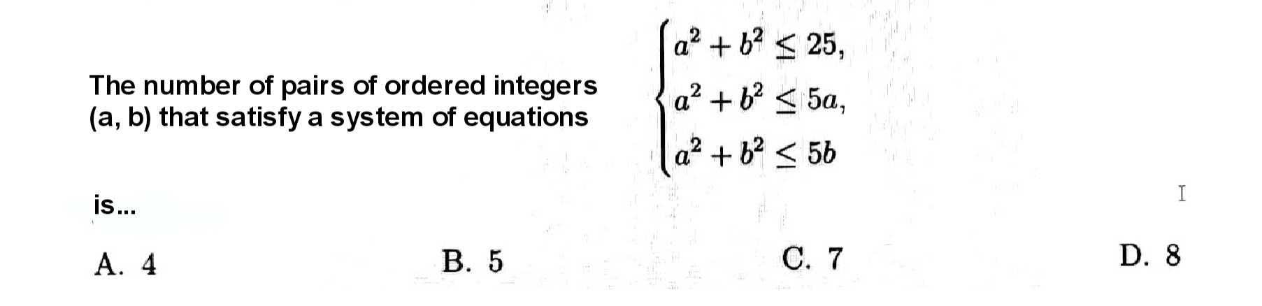 The number of pairs of ordered integers (a, b) that | Chegg.com
