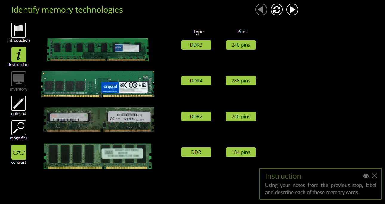 Solved Identify memory | Chegg.com