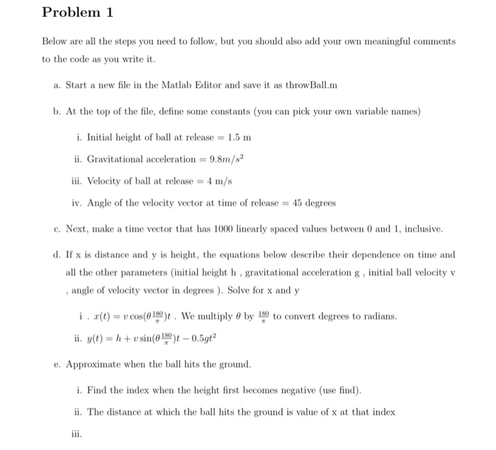 Solved Problem 1 Below are all the steps you need to follow, | Chegg.com