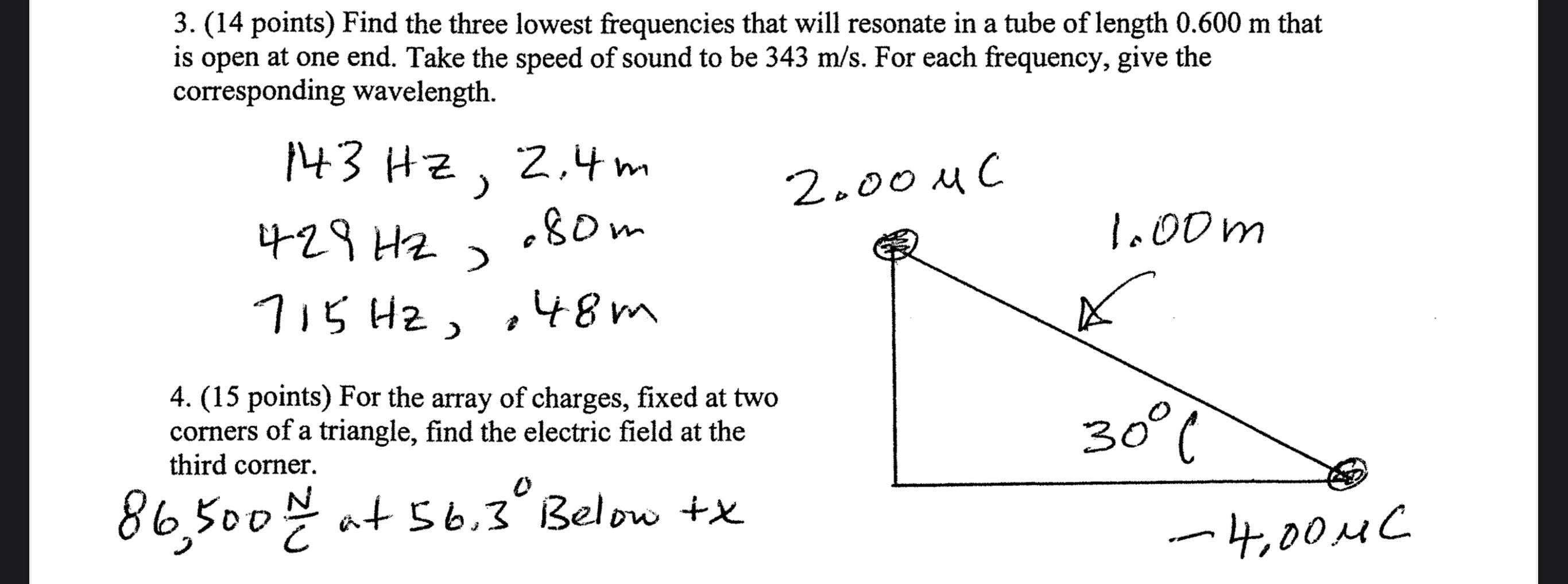 Solved 3. (14 points) Find the three lowest frequencies that | Chegg.com