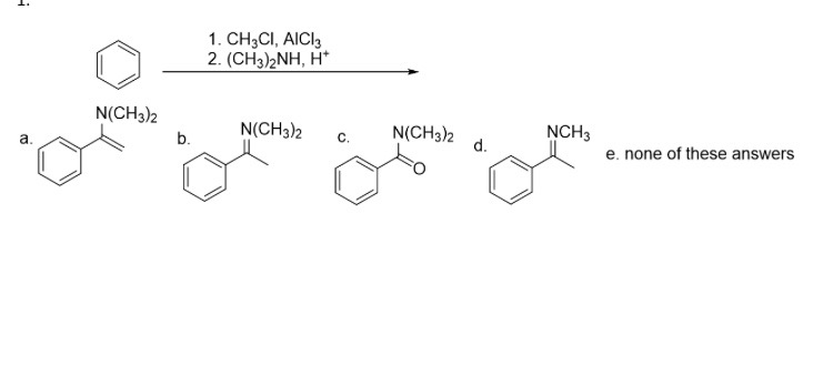 Solved 1 Ch3ci Aici 2 Ch3 2nh H N Ch3 2 N Ch3 2 Cn Chegg Com