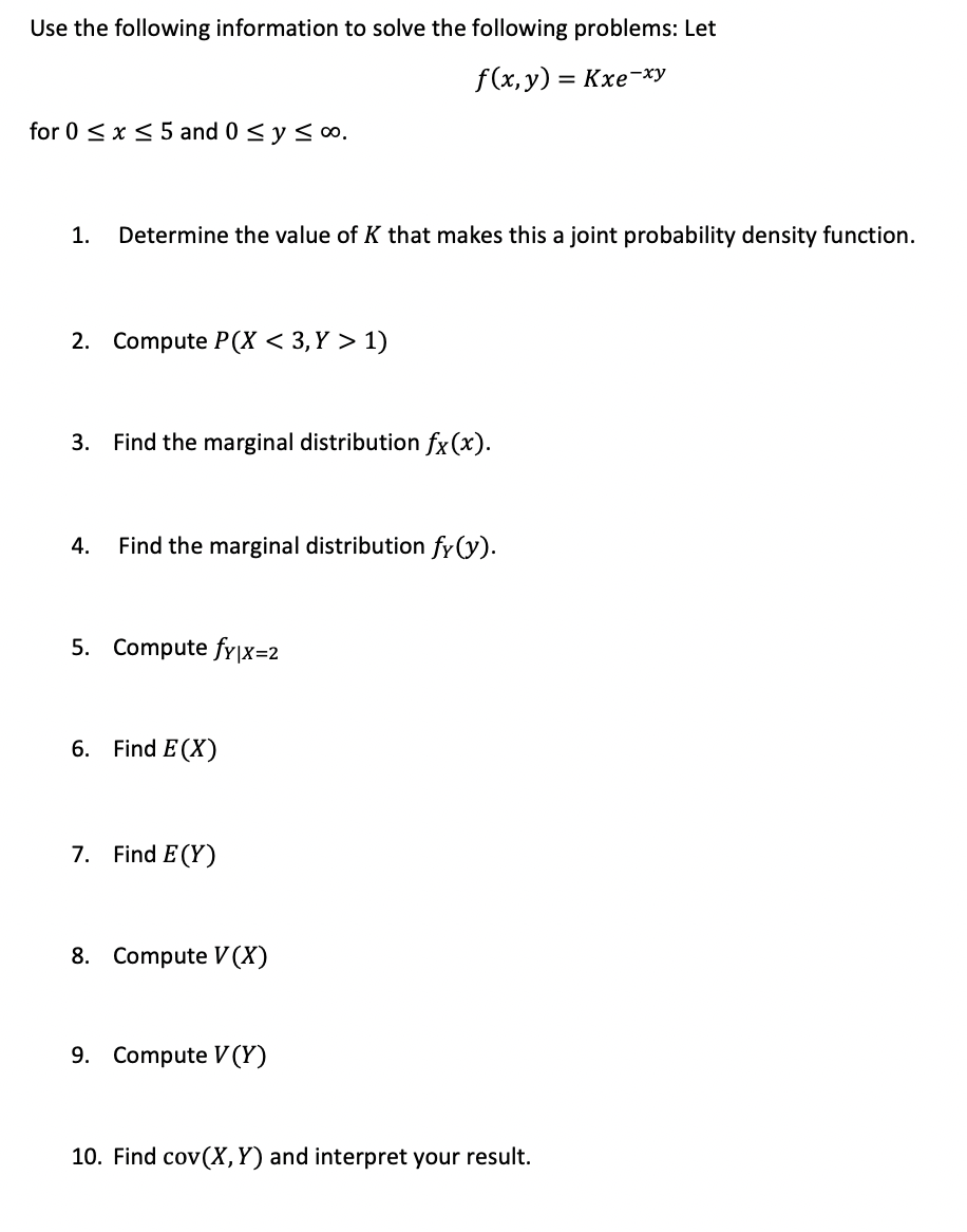 Solved Use The Following Information To Solve The Following | Chegg.com