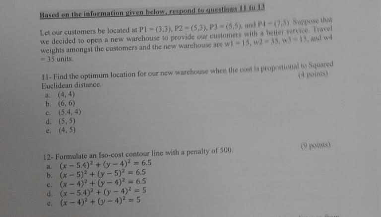 Solved Based on the information given below, respond to | Chegg.com