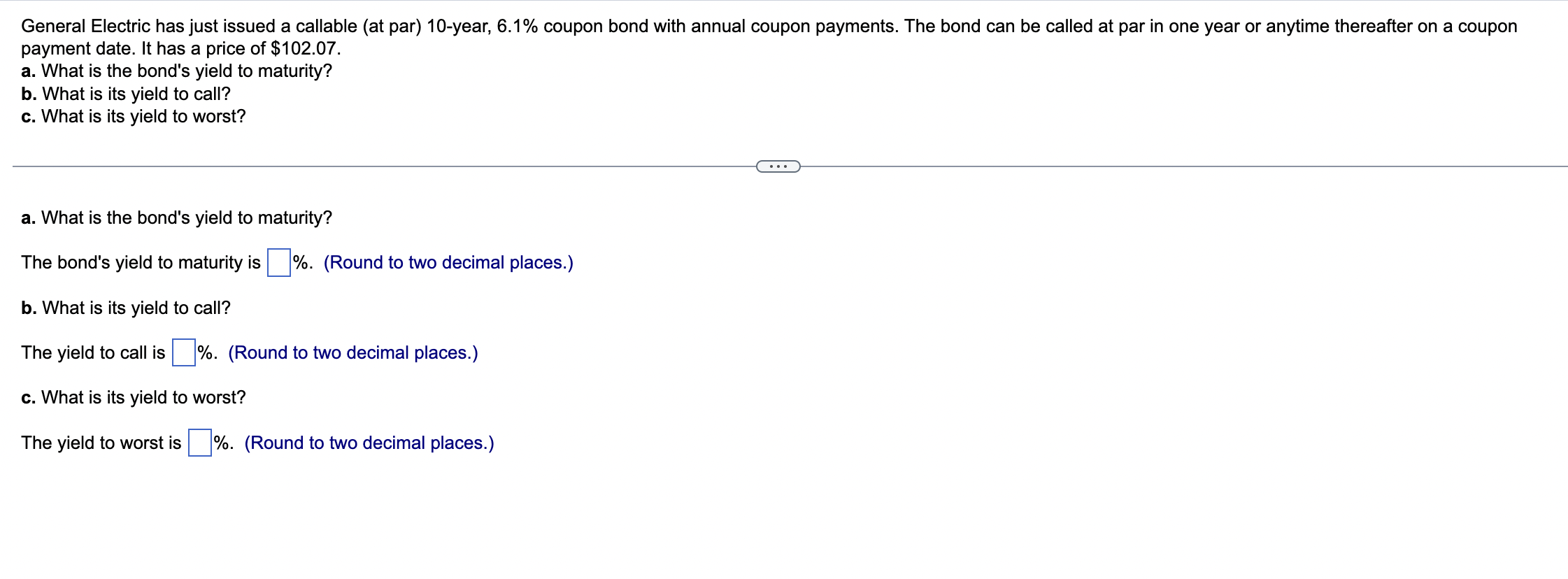 Solved Please provide specific answer for each part of the | Chegg.com
