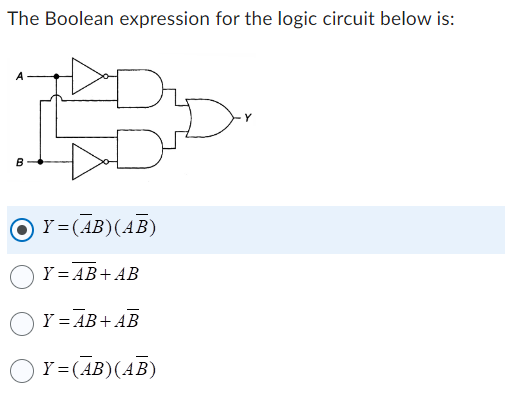 Solved The Boolean Expression For The Logic Circuit Below | Chegg.com