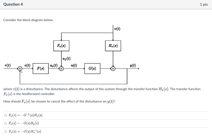 Solved Consider the block-diagram below. where v(t) is a | Chegg.com