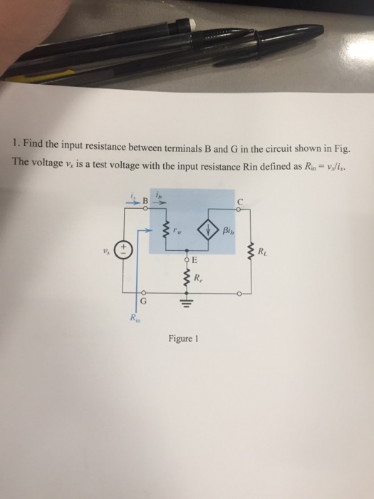 Solved Find the input resistance between terminals B and G