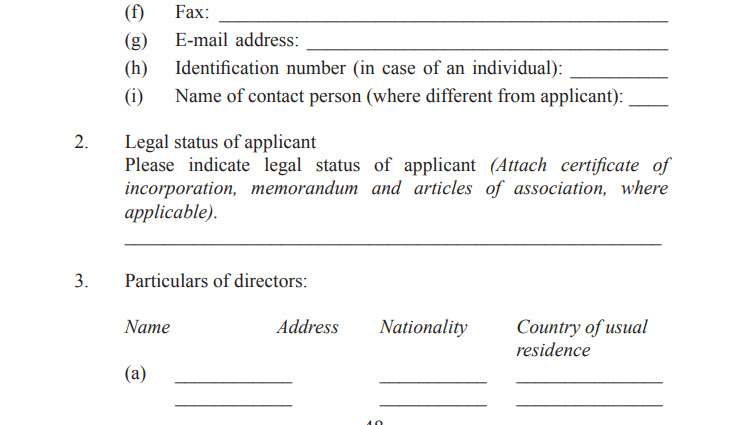 Solved FORM 2 Regulations 20(2), 21(3) and 22(3) APPLICATION | Chegg.com
