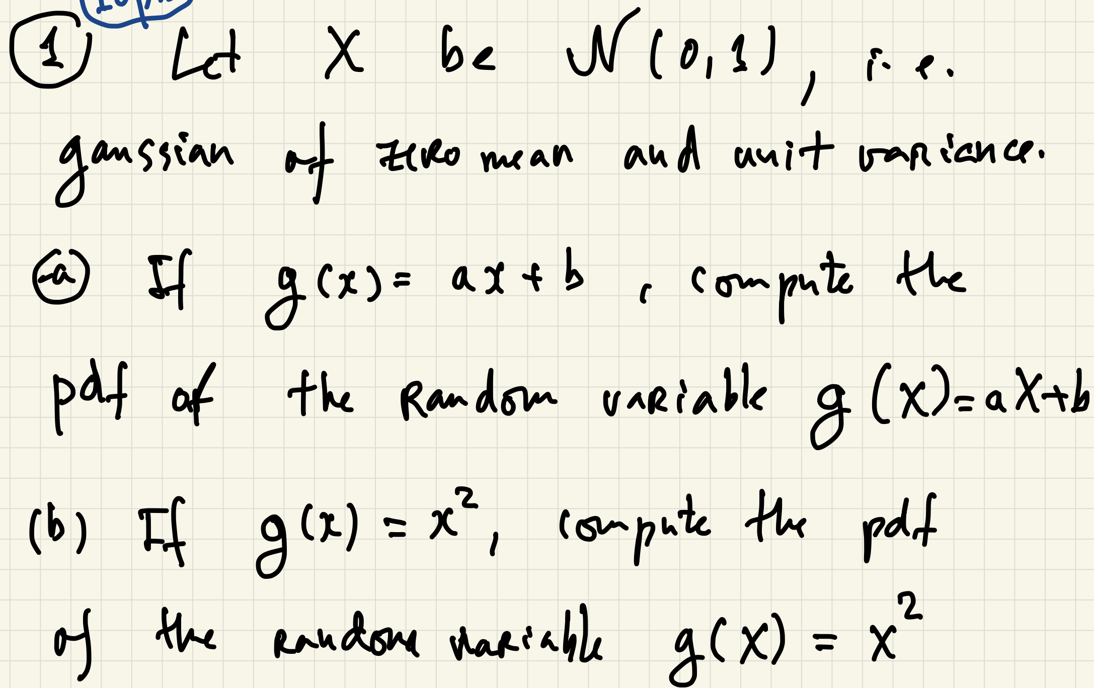 Solved 1 ﻿let X ﻿be N 0 1 ﻿i E Ganssian Of Zero Mean And