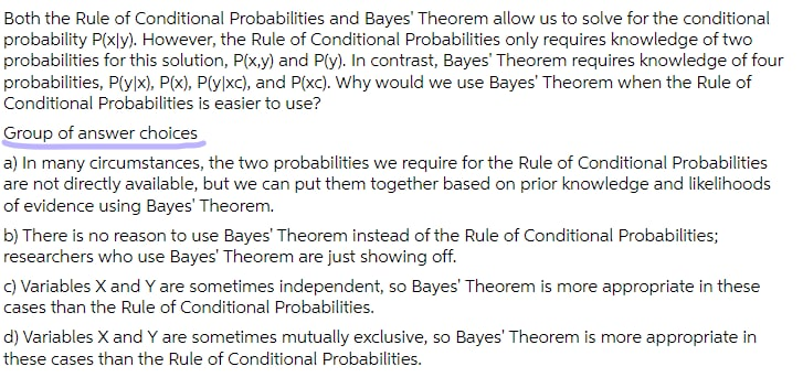 Solved Both the Rule of Conditional Probabilities and Bayes' | Chegg.com