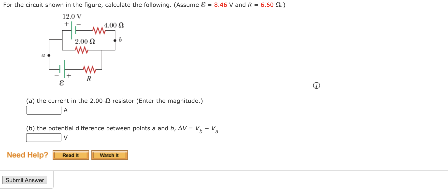 Solved For the circuit shown in the figure, calculate the | Chegg.com