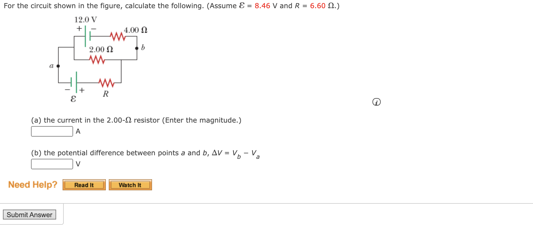 Solved For The Circuit Shown In The Figure, Calculate The | Chegg.com