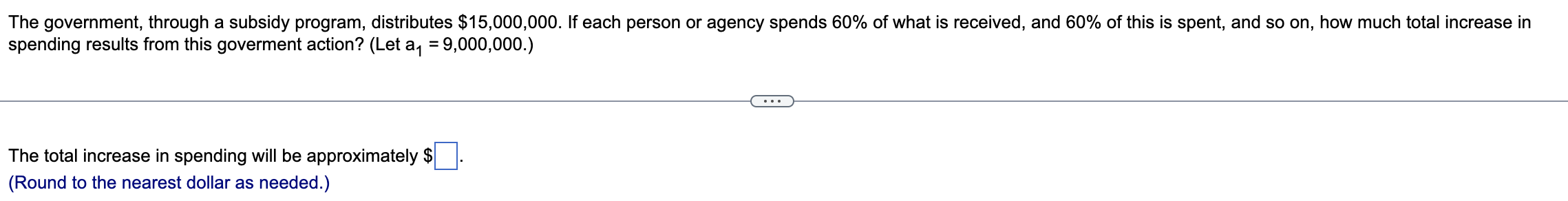 Solved The government, through a subsidy program, | Chegg.com