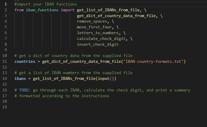 Solved Please solve using and iban_functions.py file and a | Chegg.com