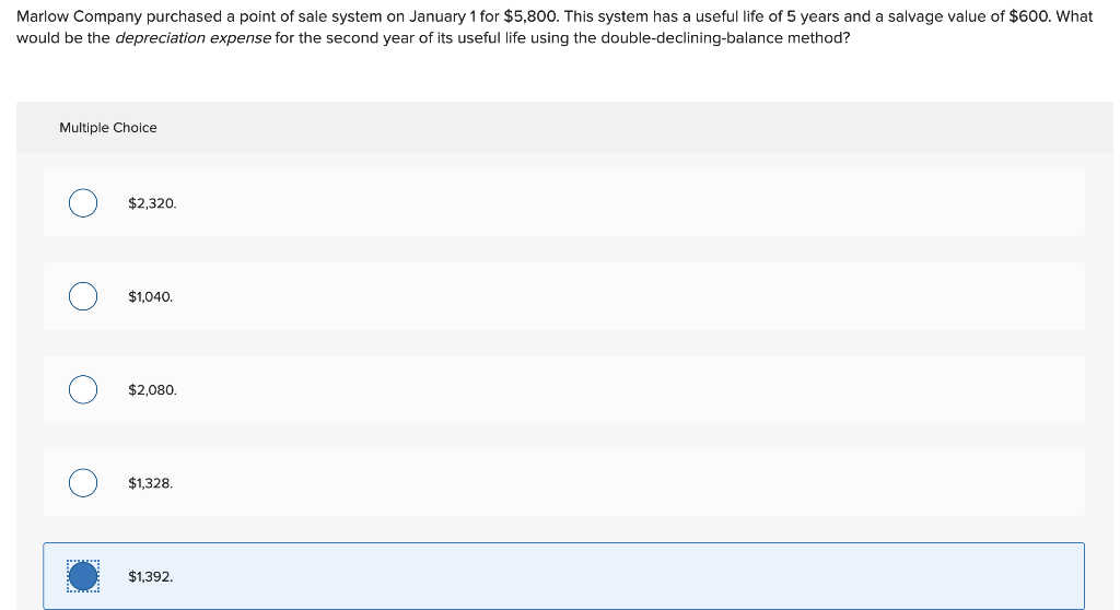 Solved Marlow Company Purchased A Point Of Sale System On Chegg Com