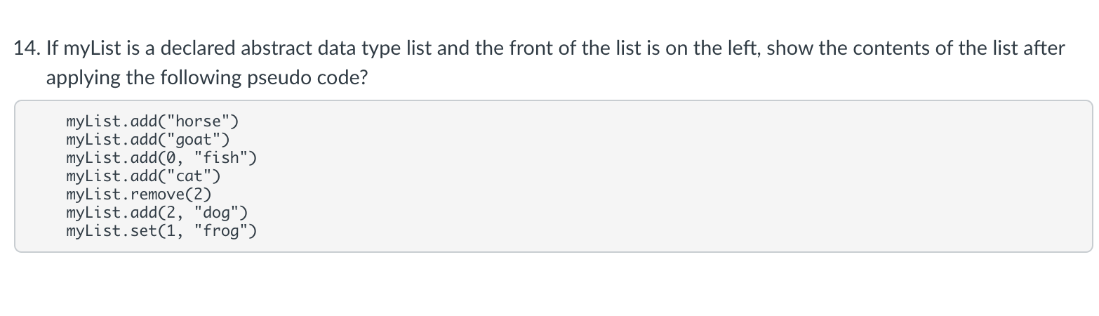 Solved Intro to Data Structure Do not use Java code Show | Chegg.com