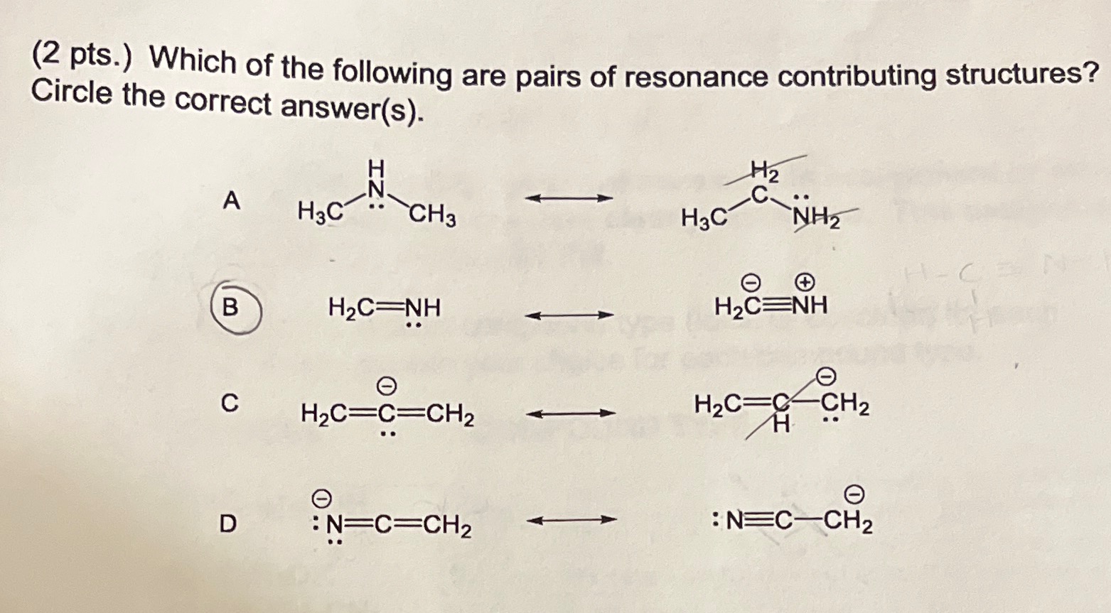 Solved Which of the following are pairs of resonance | Chegg.com