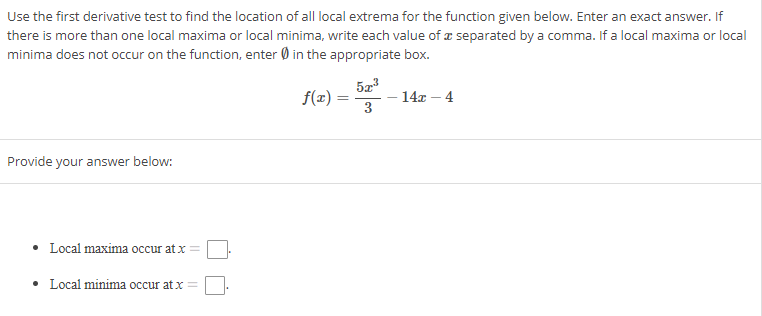 solved-use-the-first-derivative-test-to-find-the-location-of-chegg