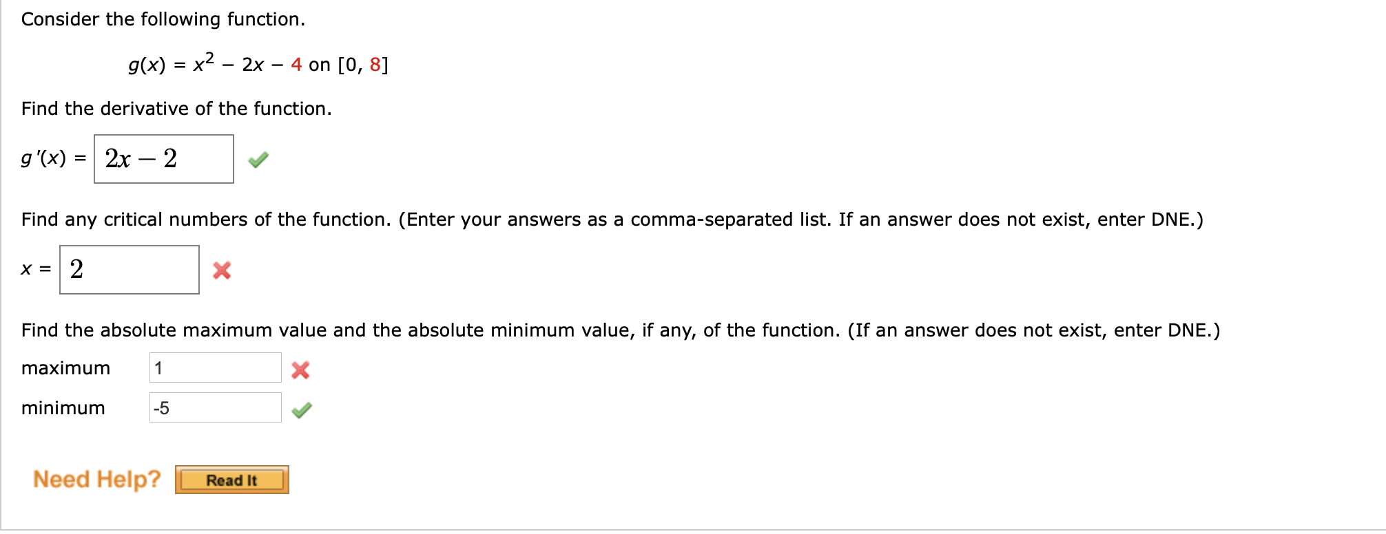 Solved Consider the following function. g(x) = x2 – 2x – 4 | Chegg.com