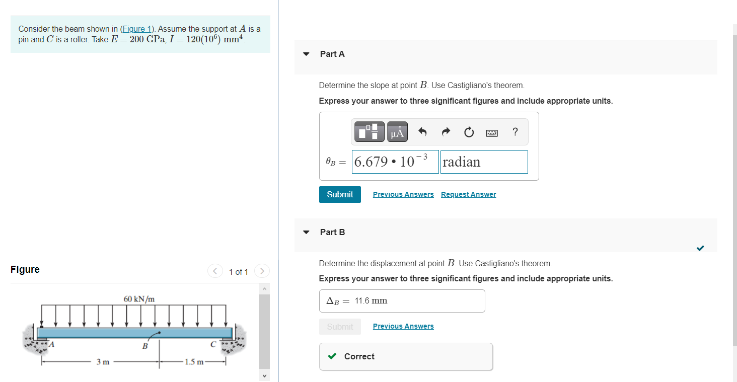 Solved Consider the beam shown in (Figure 1). Assume the | Chegg.com