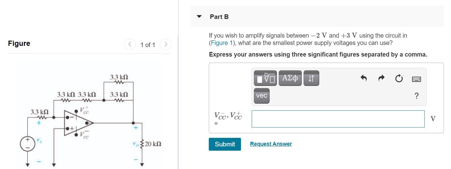 Solved Part A Determine The Gain Of The Inverting Amplifier | Chegg.com