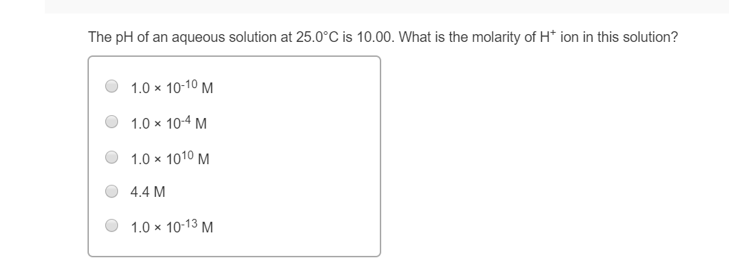 what is the ph of 0.5 molar aqueous nacl solution