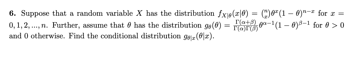 Solved 6. Suppose that a random variable X has the | Chegg.com