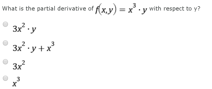 partial derivative of cos x y with respect to y