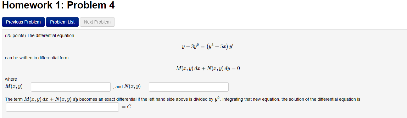 Solved Homework 1: Problem 4 Previous Problem Problem List | Chegg.com