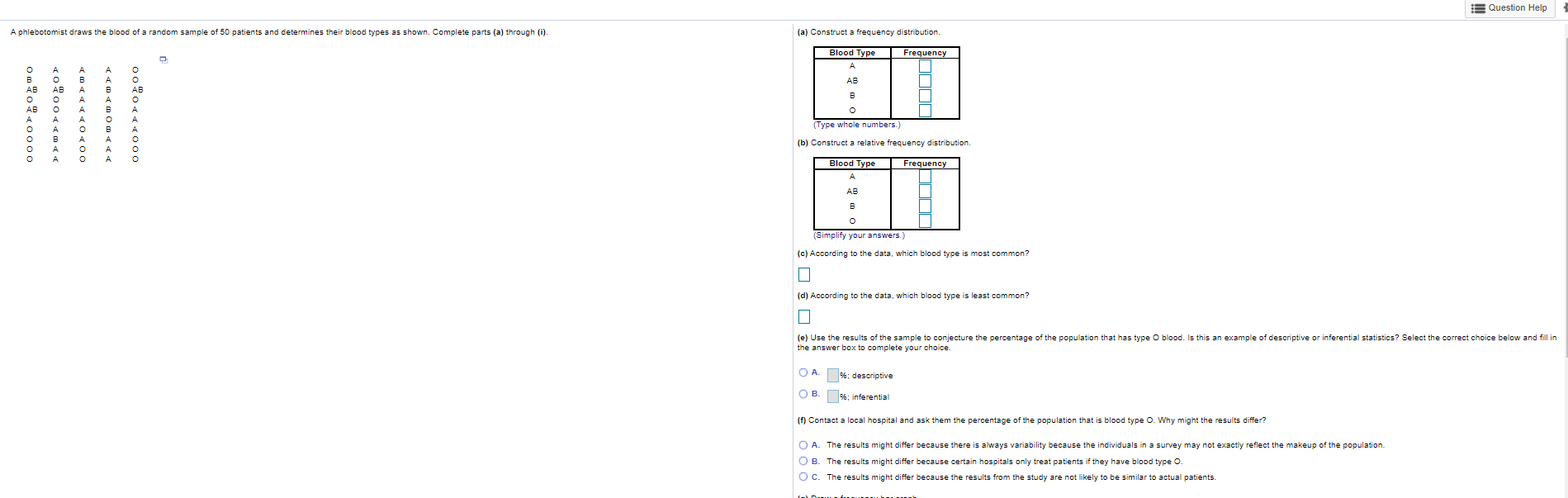 Solved Question Help A phlebotomist draws the blood of a | Chegg.com