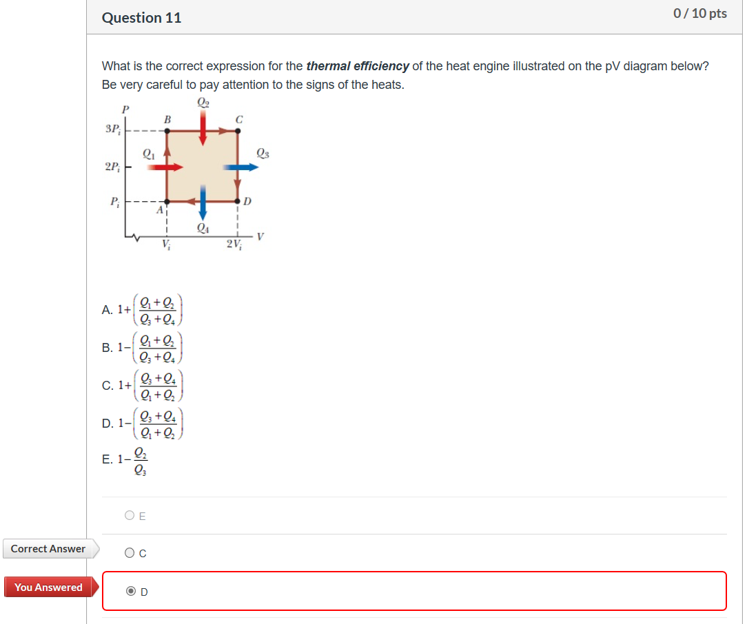 Solved What is the correct expression for the thermal | Chegg.com