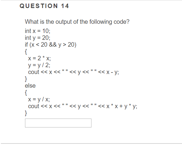 Solved QUESTION 13 Given the following code, what is the | Chegg.com